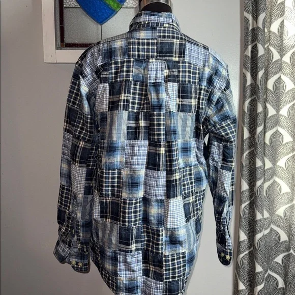 Orvis Madras Plaid Patchwork Button Down Shirt SZ Medium - Picture 4 of 6
